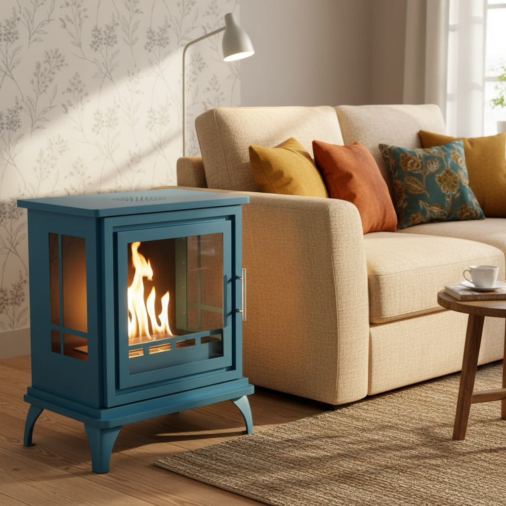 ScandiFlames Nashville Bioethanol Indoor Stove - Blue Bayou