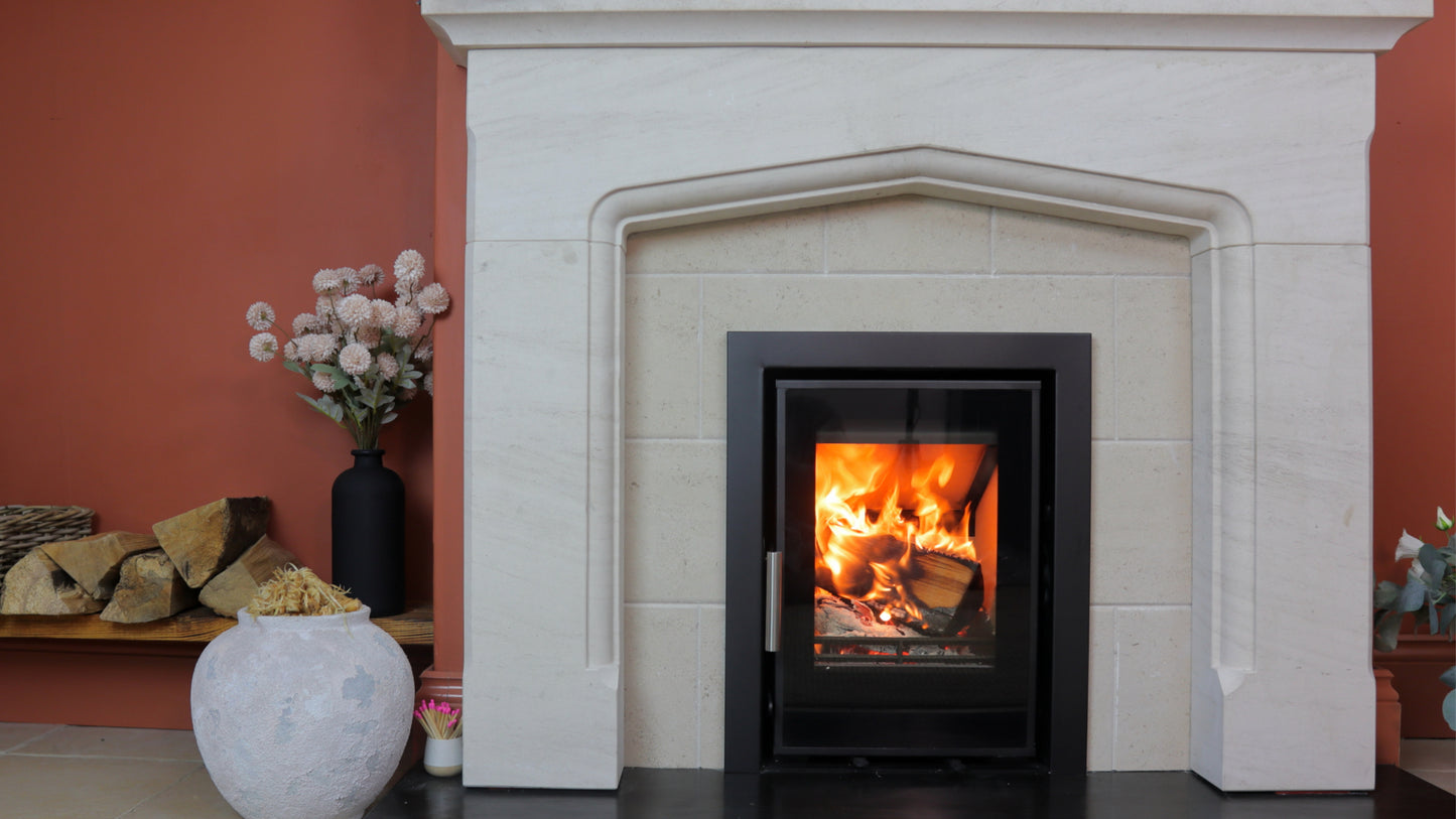 Lovell C400 Inset Stove 5 kW Modern Design with A+ Efficiency