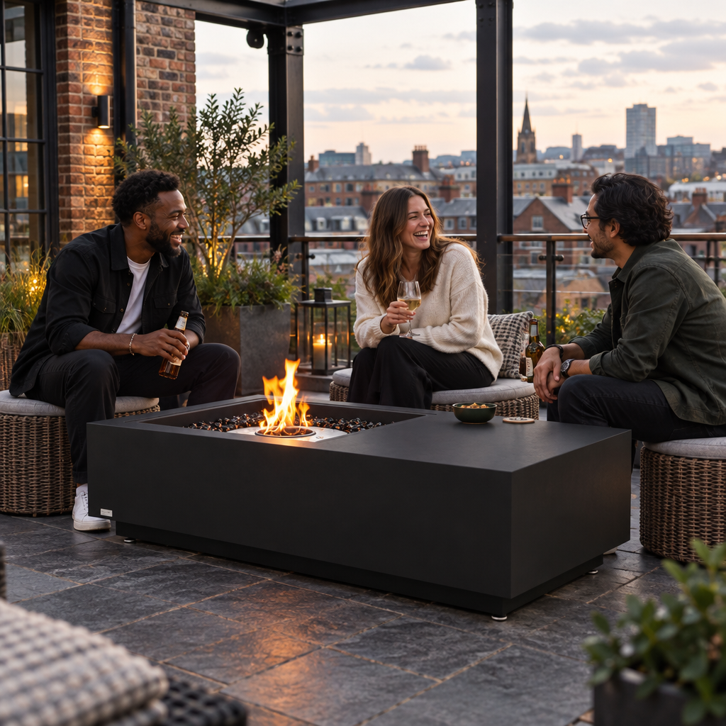 Manhattan 50 EcoSmart Fire Table with 8L Bioethanol Burner