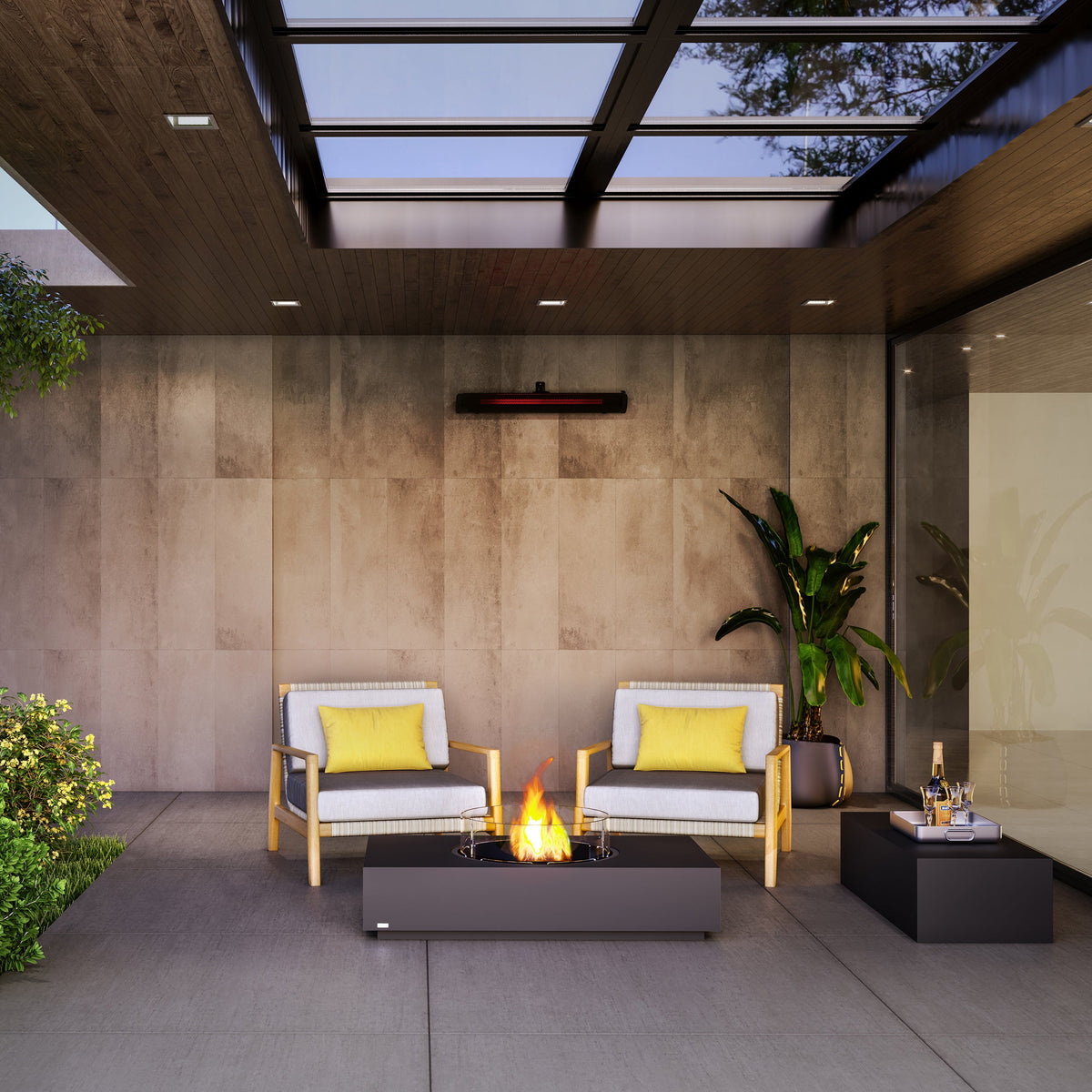 EcoSmart Fire Martini 50 Fire Table with Smokeless Bioethanol Flame