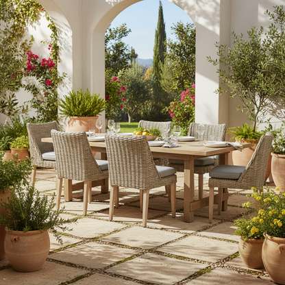 Amalfi Collection Outdoor Round Dining Chair