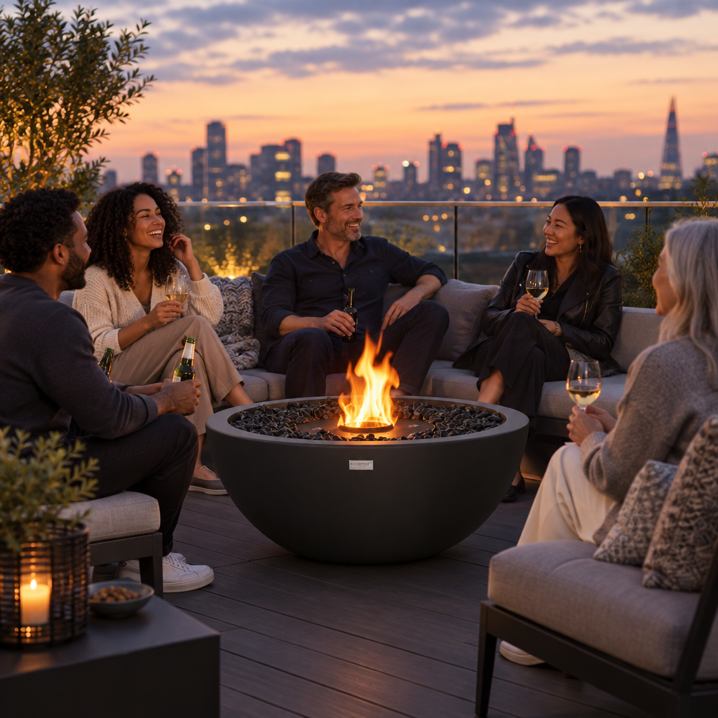 Mix 600 Bioethanol Fire Pit by EcoSmart Fire | Outdoor Fire Pit