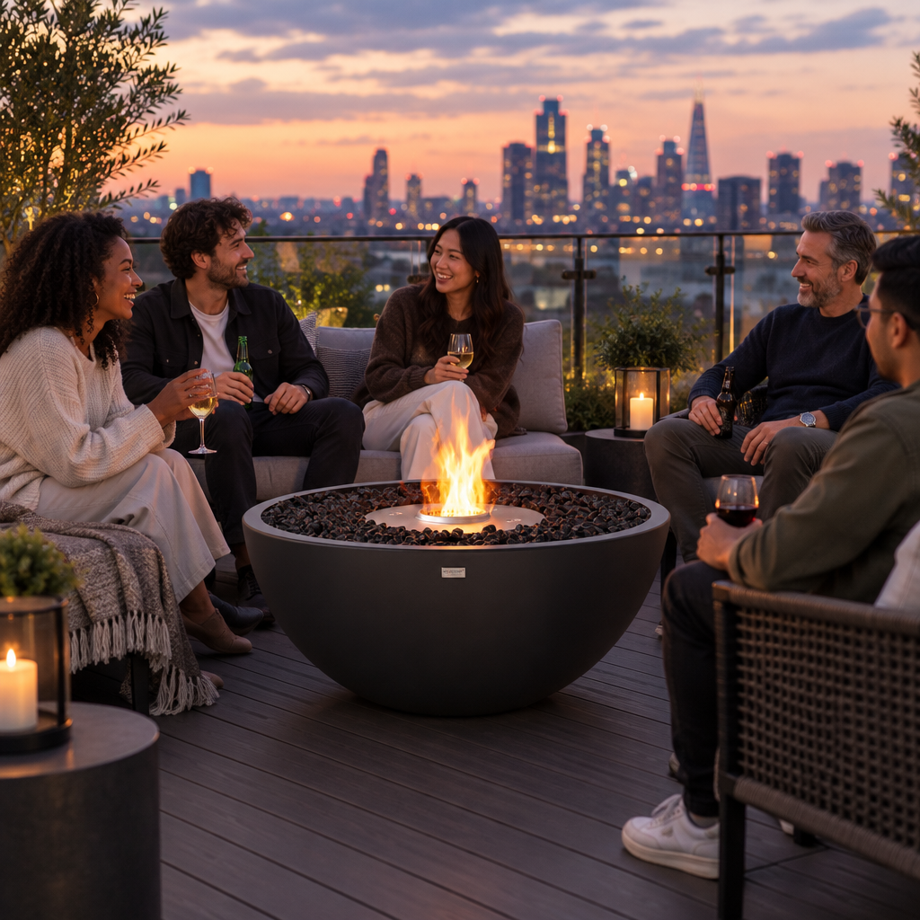 Mix 850 Bioethanol Fire Pit by EcoSmart Fire | 6 kW Outdoor Fire