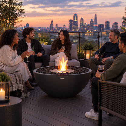 Mix 850 Bioethanol Fire Pit by EcoSmart Fire | 6 kW Outdoor Fire