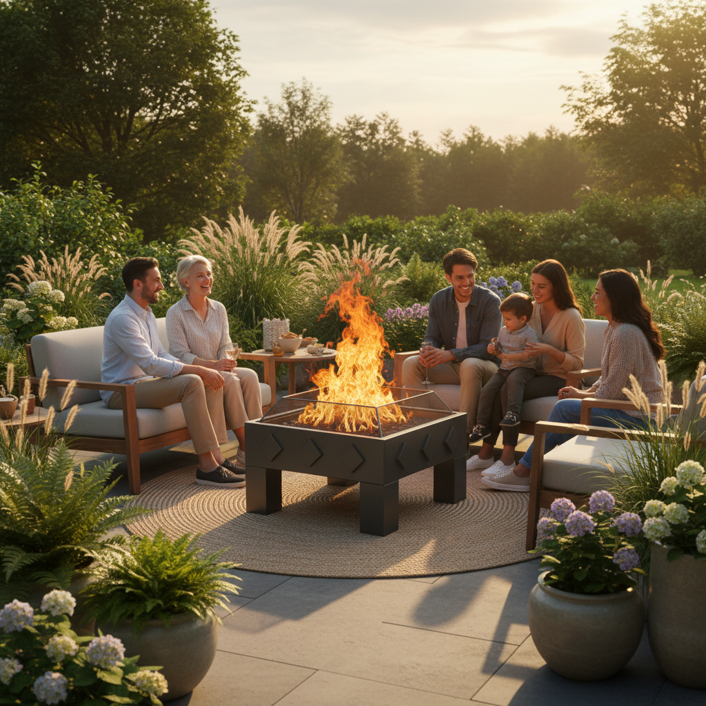 HEAT Kvadrat Fire Bowl – Square Outdoor Wood Burner