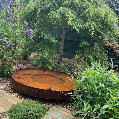 Corten Steel Water Bowl