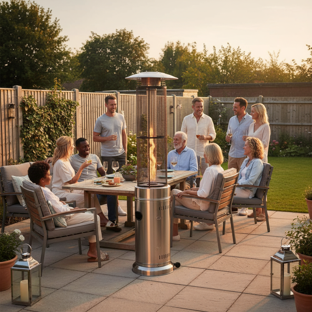 Lifestyle, Emporio, Gas Flame Patio Heater, Stainless Steel