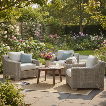 Capri Collection Outdoor Armchair – HDPE Wicker & Olefin Comfort