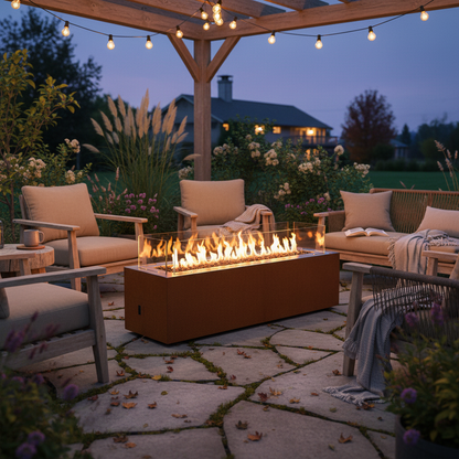 Planika Galaxy Corten Automatic Outdoor Gas Burner for Patio