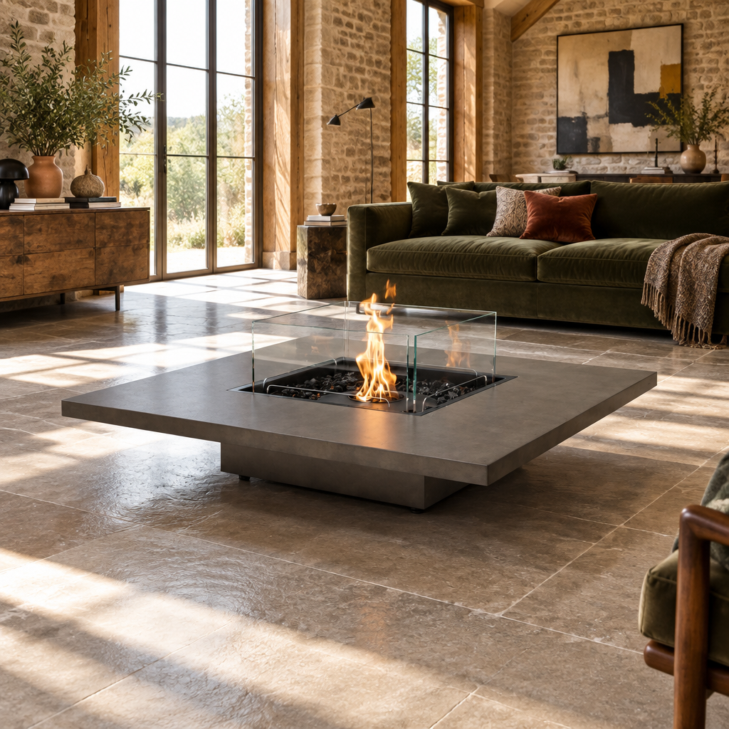 EcoSmart Fire Vertigo 50VL Bioethanol & Gas Fire Pit Table for Indoor and Outdoor Use
