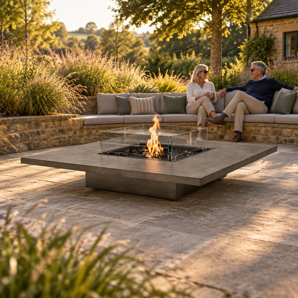EcoSmart Fire Vertigo 50VL Bioethanol & Gas Fire Pit Table for Indoor and Outdoor Use
