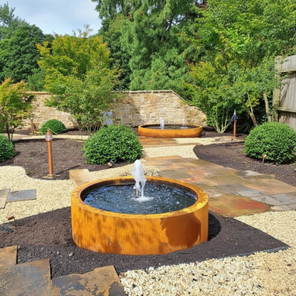 Corten Steel Cylinder Pond