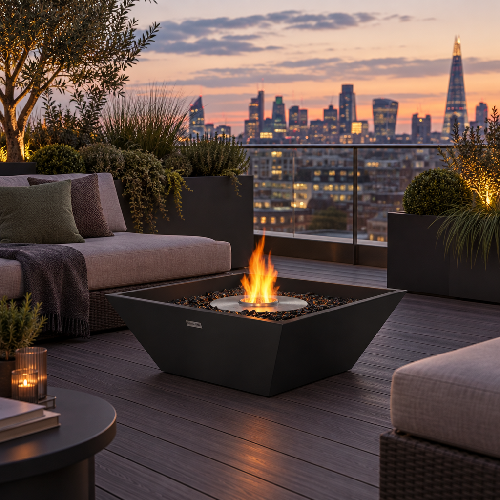 Nova 600 Bioethanol Fire Pit by EcoSmart Fire | Compact Outdoor Fire