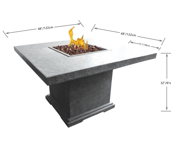 Birmingham Dining Table 45,000 BTU Propane Outdoor Fire Pit