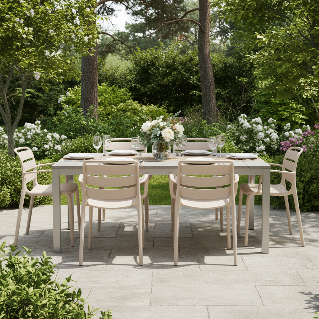 Velo Putty Carver Chair | Comfortable Indoor & Outdoor Dining Chair with Armrests