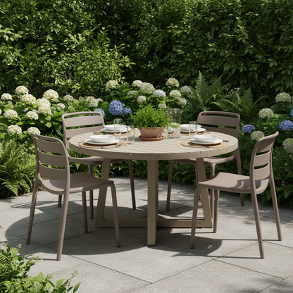 
Velo Stone Dining Chair | Modern Indoor & Outdoor Plastic Garden Chair
