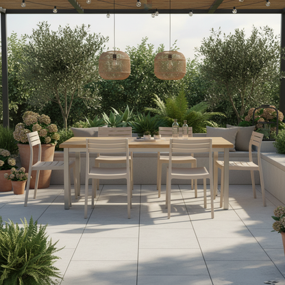 Aura Putty Outdoor Dining Chair | Weather Resistant Garden & Patio Seating