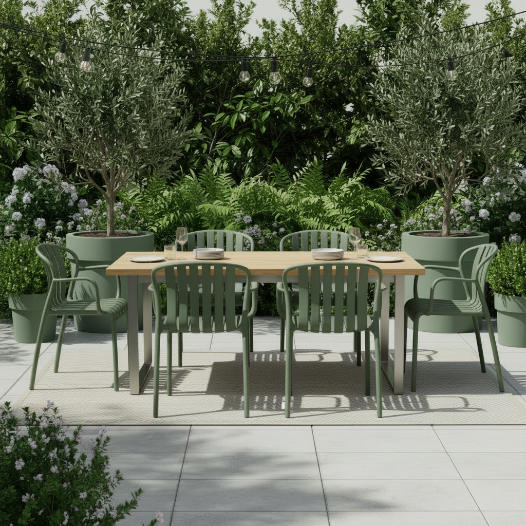 Axis French Grey Outdoor Carver Chair | Weather Resistant Garden Dining Chair