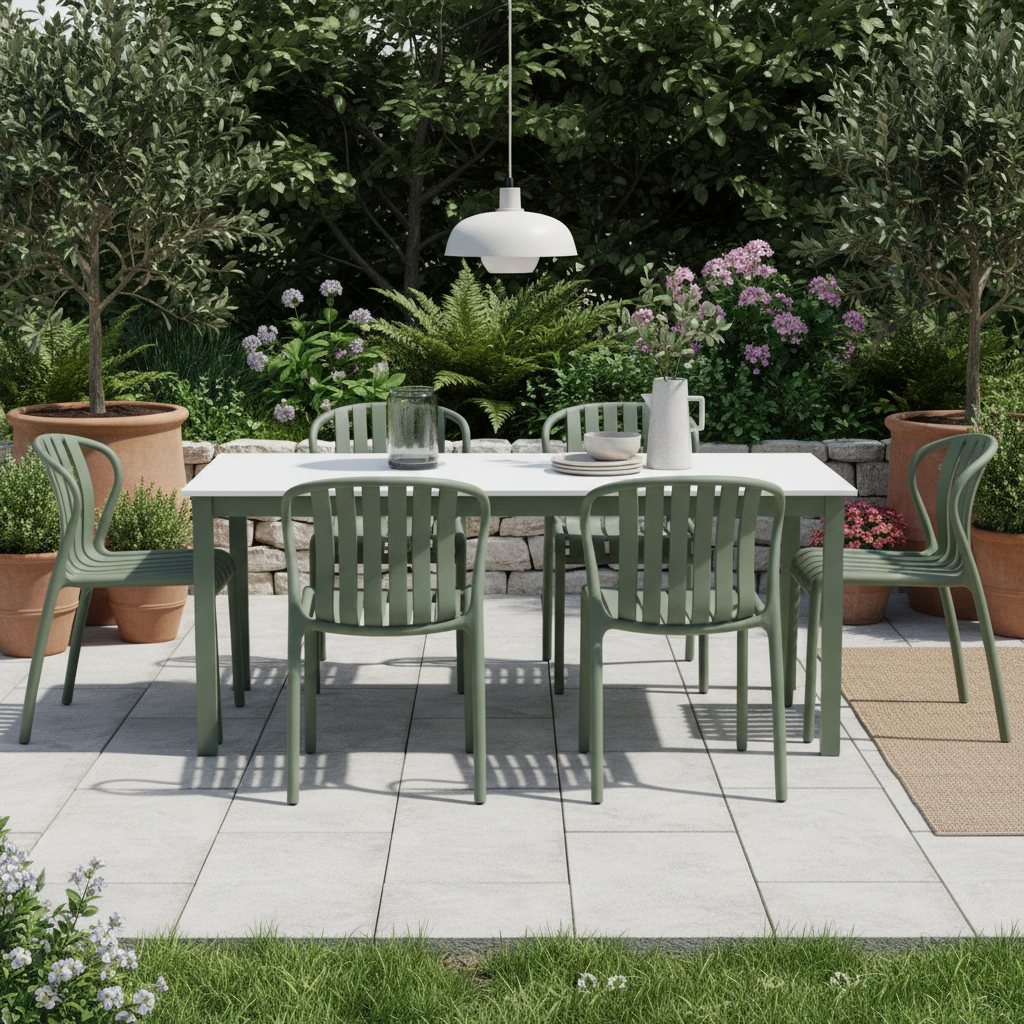 Axis French Grey Outdoor Dining Chair | Weather Resistant Garden & Patio Seating