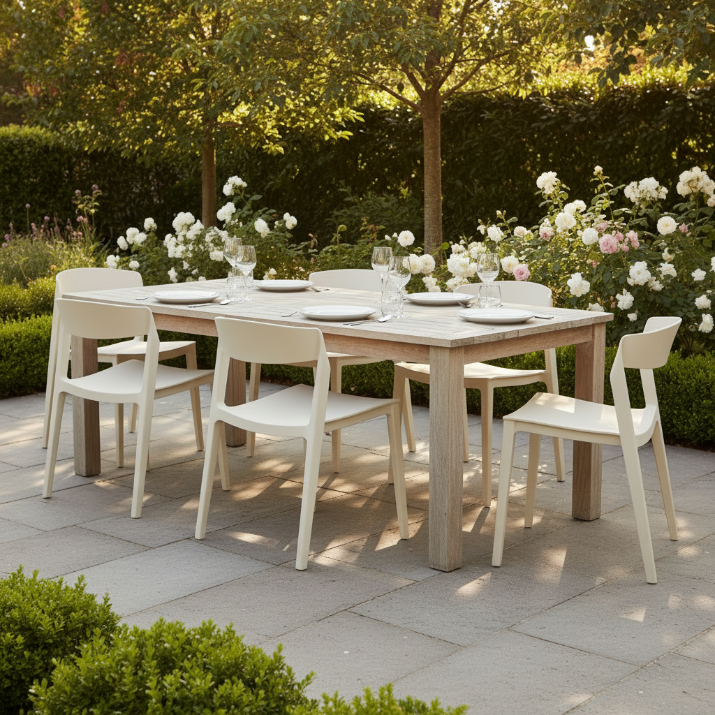 Zen Putty Dining Chair | Modern Indoor & Outdoor Plastic Garden Chair