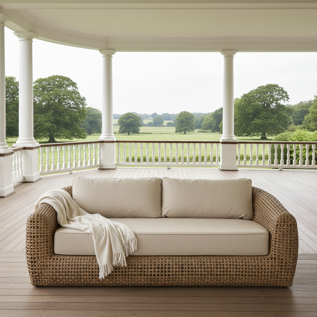 Bloom Collection Outdoor Sofa | Deep & Comfortable 202cm Garden Sofa