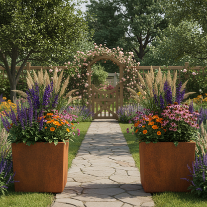 Tatton – Corten Steel Column Planter