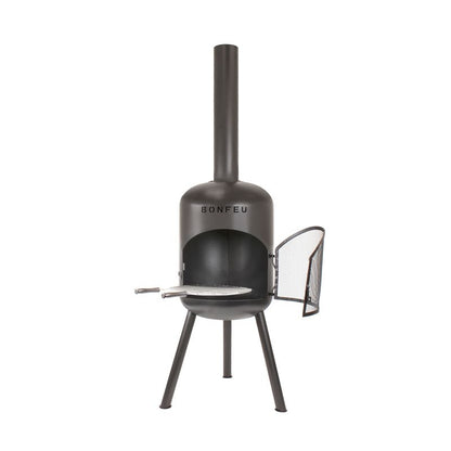 Bonfeu, BonBono, Outdoor Fireplace and Grill, Black