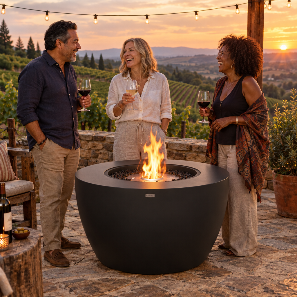 Pod 40 Graphite, vineyard, with friends
