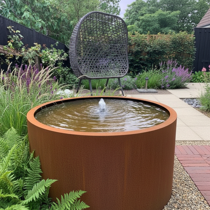 Corten Steel Round Water Table