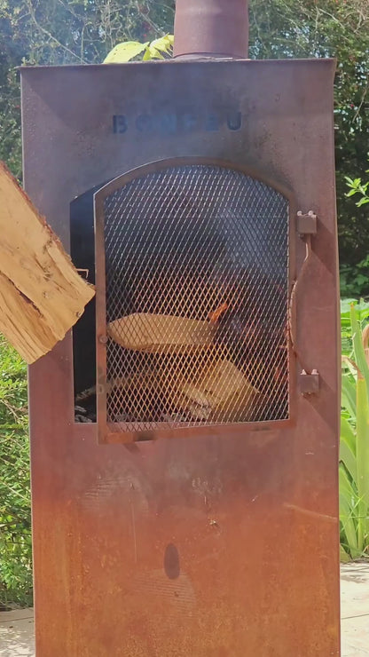 BonFeu, BonCarre, Outdoor Fireplace, Rust