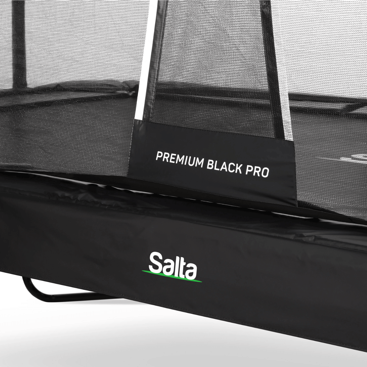 12ft x 8ft Salta Premium Black Pro Rectangular Trampoline + Safety Net