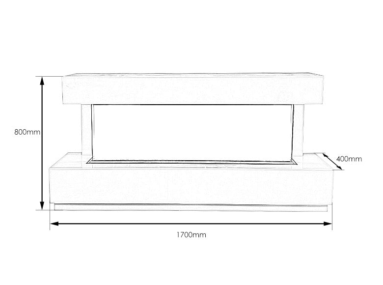 Hestia 1308 Electric Fire with Carrara Marble Media Wall Suite