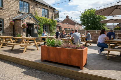 Arden – Corten Steel Trough Planter with Feet