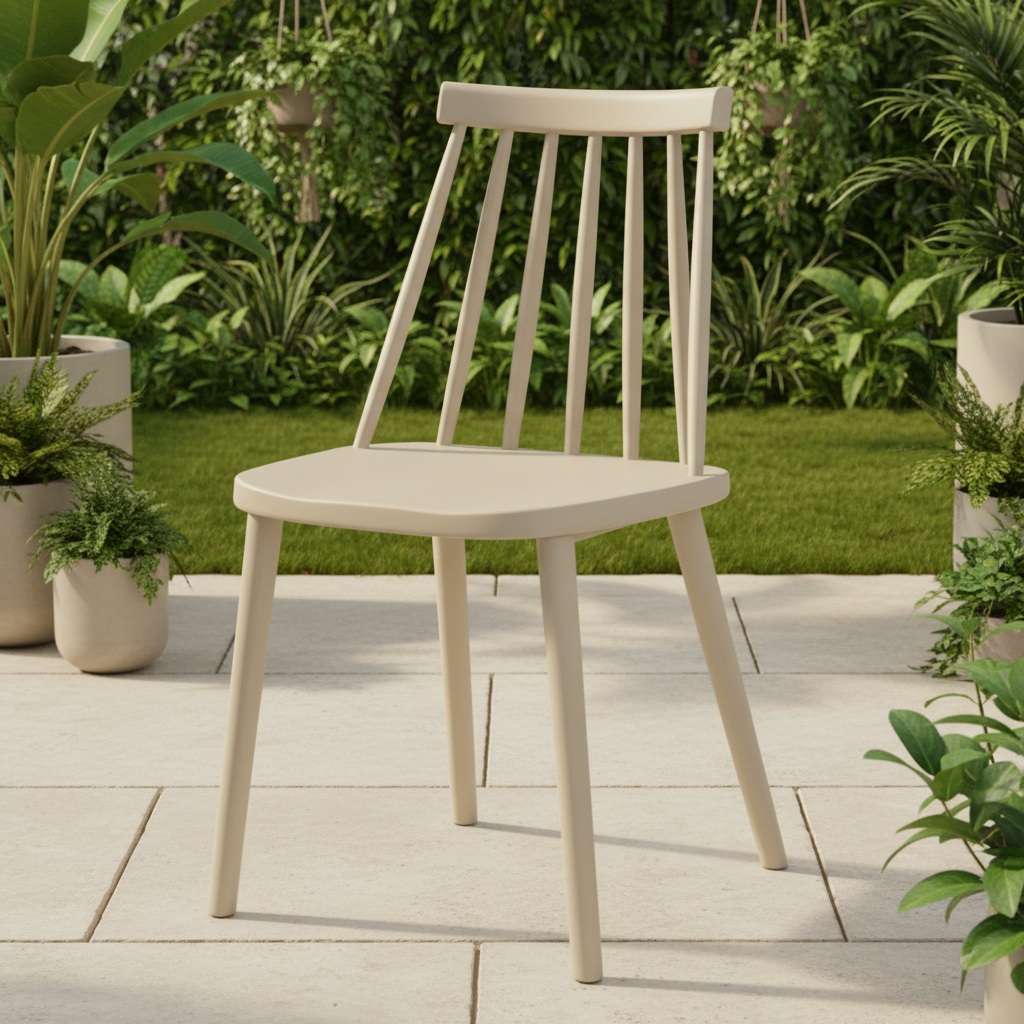 Kyra Putty Grey Outdoor Dining Chair | Weather Resistant Garden Patio Chair
