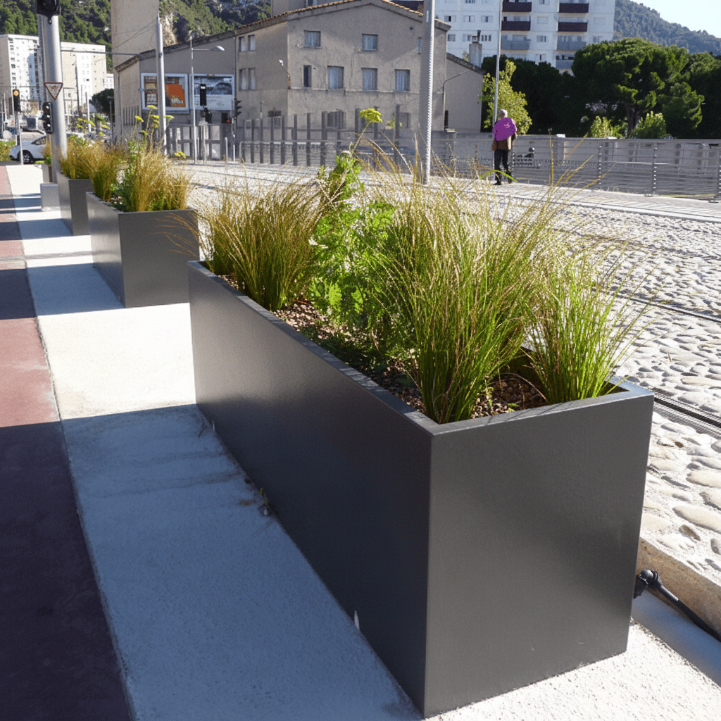 Aluminium Trough Planter UK Handmade Heavy Duty Garden Planter