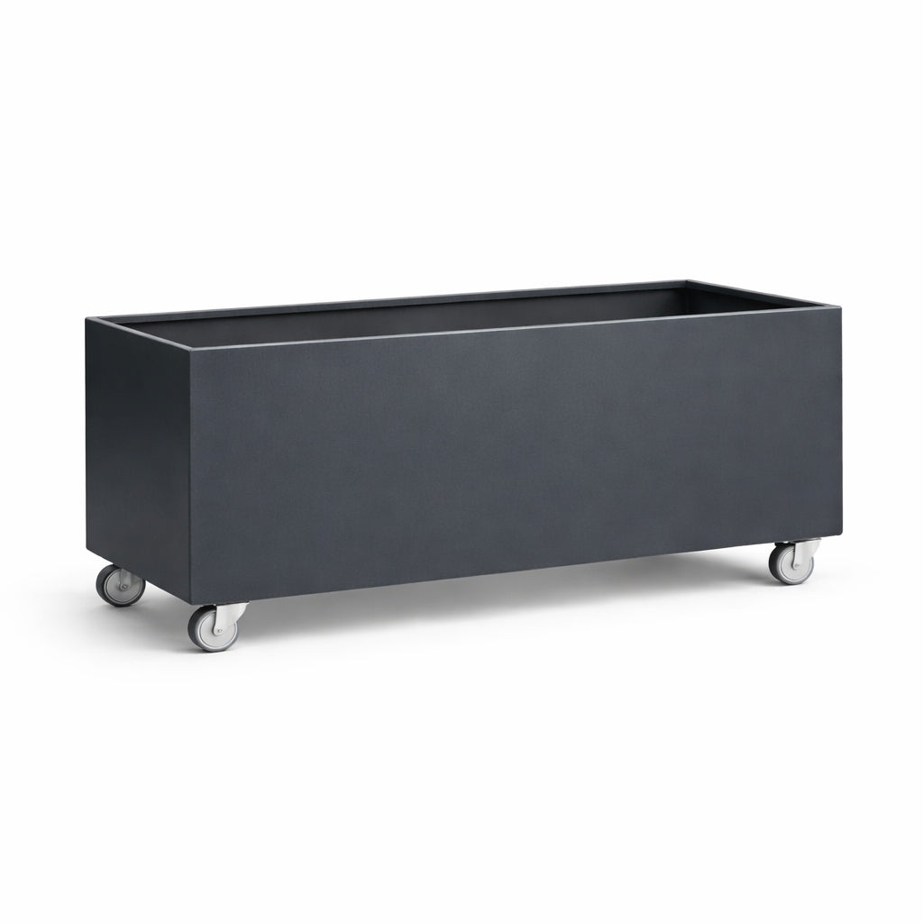 Café Trough Planter with Castors Mobile Steel Planter UK