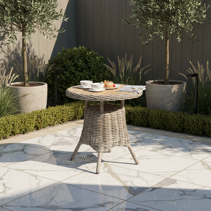 Rattan bistro table marble patio luxury 800x800