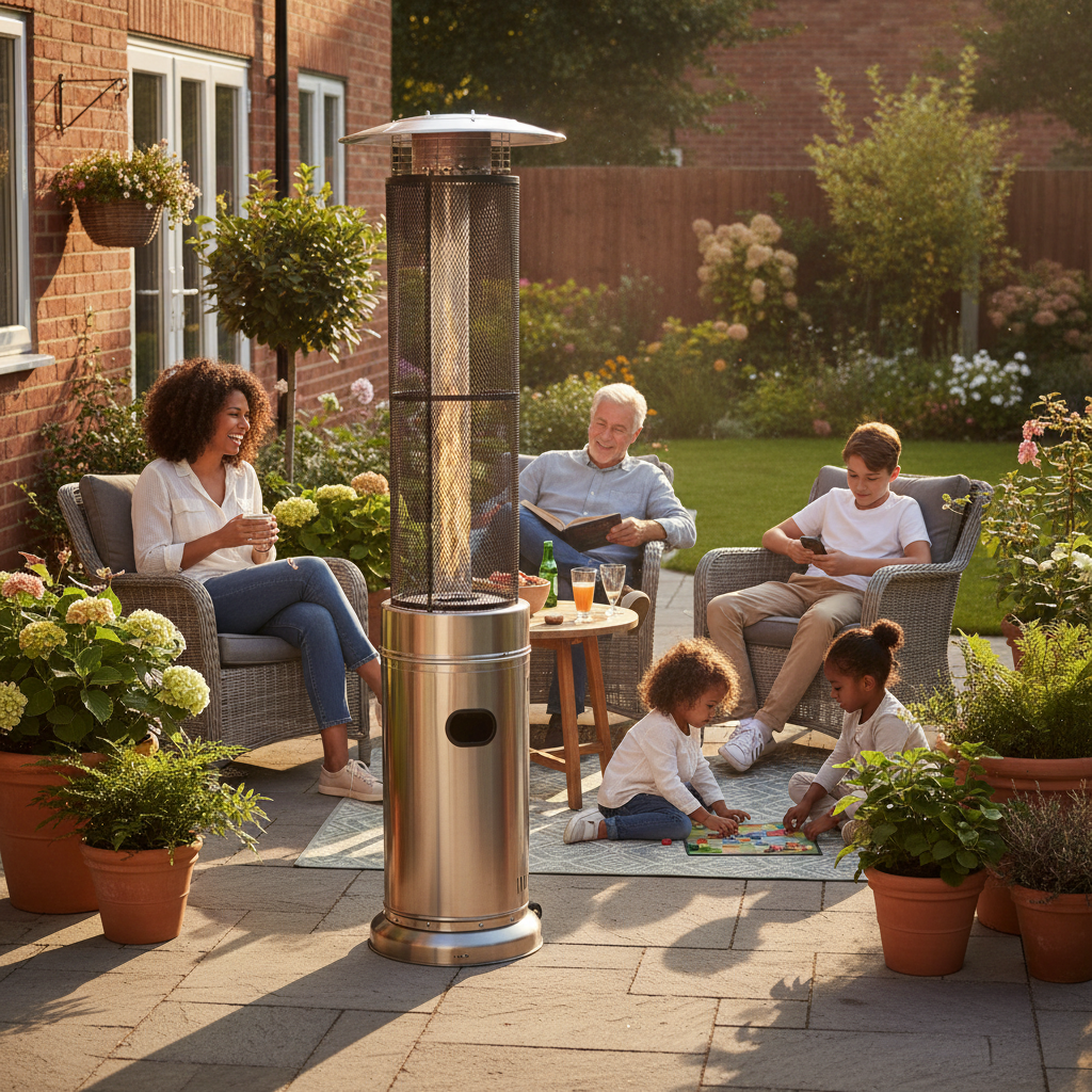 Lifestyle, Emporio, Gas Flame Patio Heater, Stainless Steel