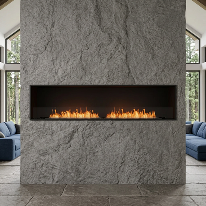 EcoSmart Fire Flex 86SS Wide Bioethanol Fireplace with Dual XL900 Burners