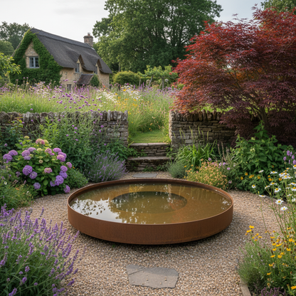 Corten Steel Water Bowl