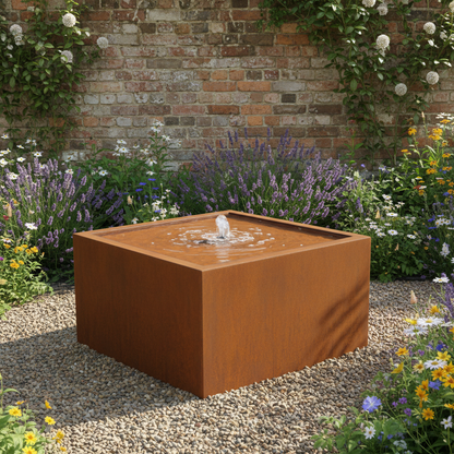 Corten Steel Square Water Table
