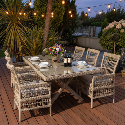 Provence Collection Outdoor 6 Seater Dining Set