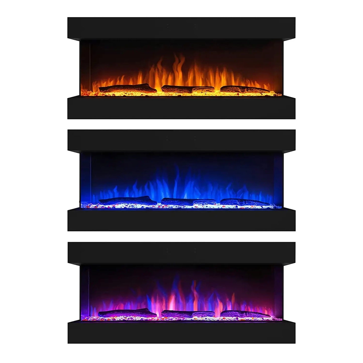 Feroza 137 cm Wall-Mounted Electric Fireplace – ScandiFlames