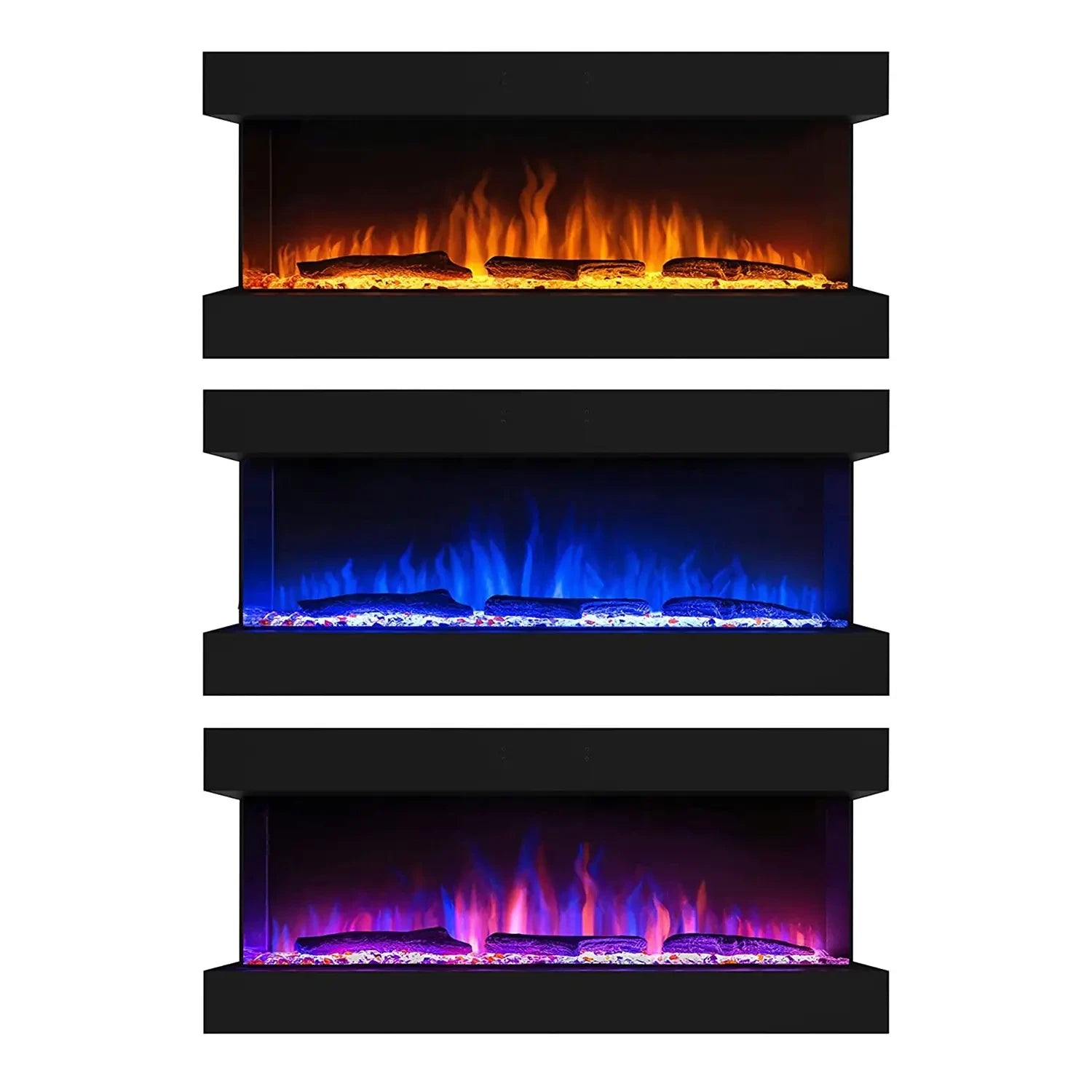 Feroza 137 cm Wall-Mounted Electric Fireplace – ScandiFlames