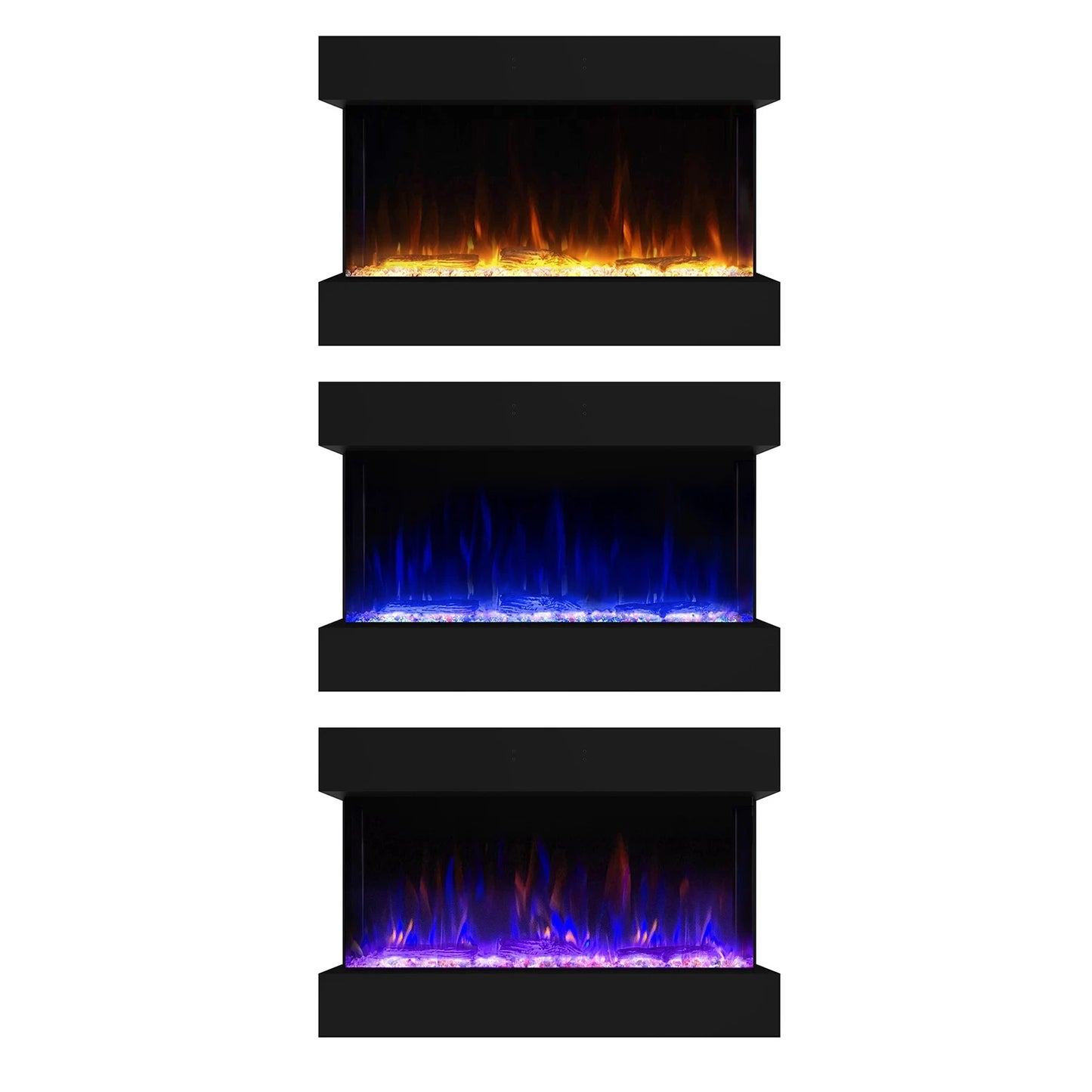 Feroza 101 cm Wall-Mounted Electric Fireplace – ScandiFlames