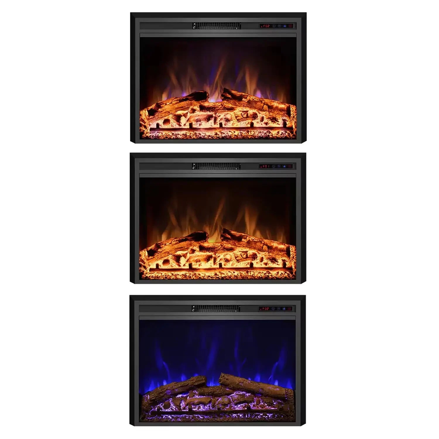 Pyrope 90 cm Electric Fireplace Insert – ScandiFlames Black