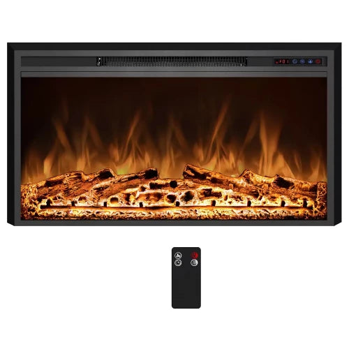 Pyrope 90 cm Electric Fireplace Insert – ScandiFlames Black