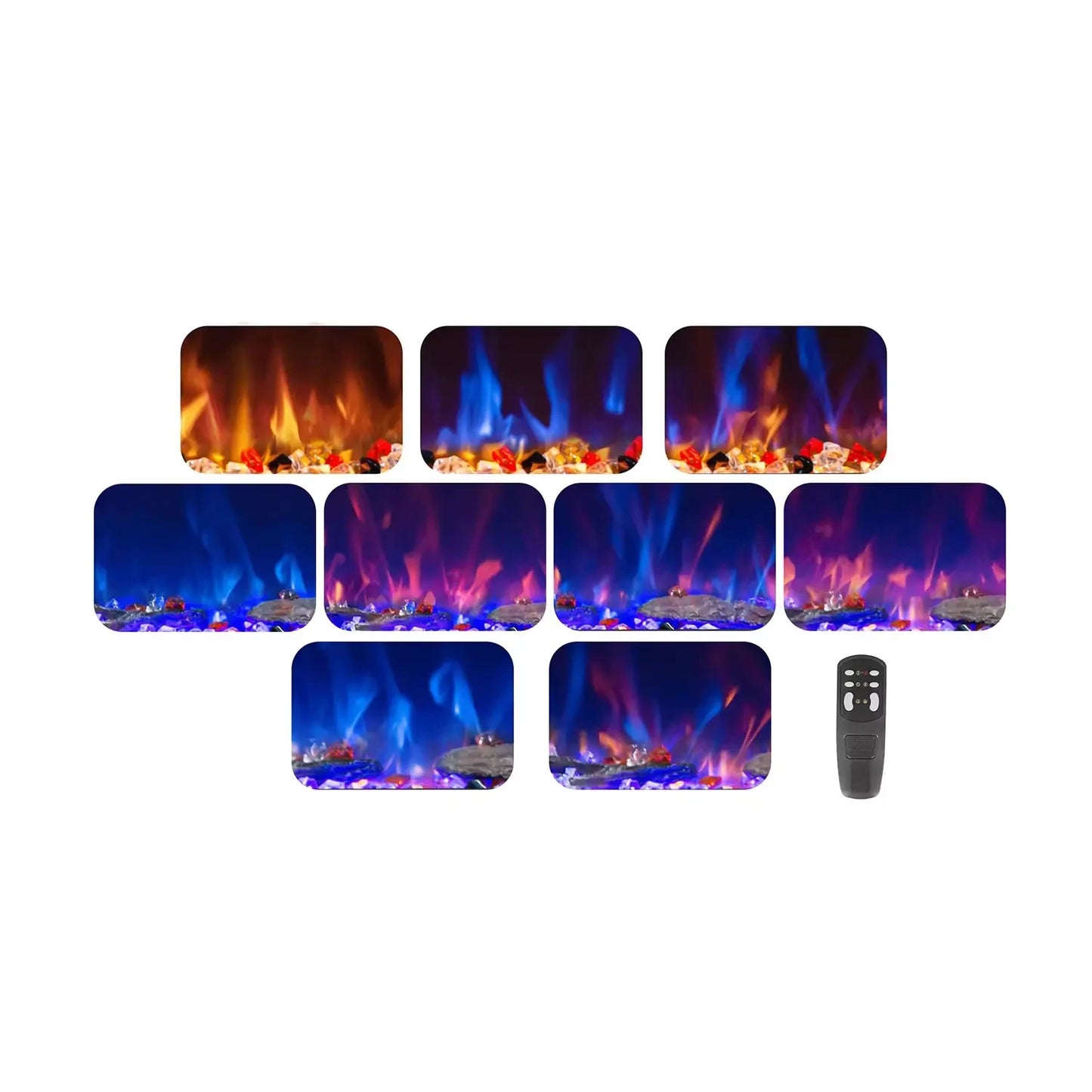 Azurite 127 cm Wall-Mounted Electric Fireplace – ScandiFlames
