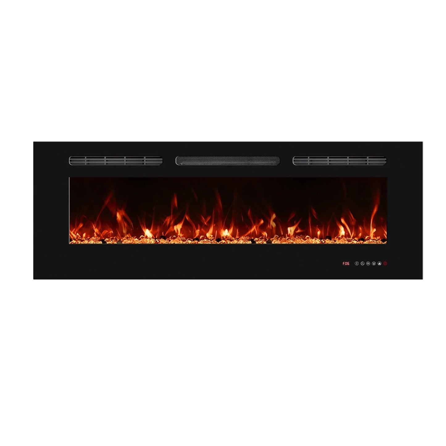 Titanite 127 cm Built-In Electric Fireplace – ScandiFlames Black