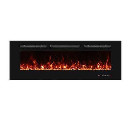 Titanite 127 cm Built-In Electric Fireplace – ScandiFlames Black